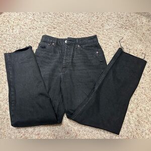 Women's Zara Black Jeans raw hem size 2
